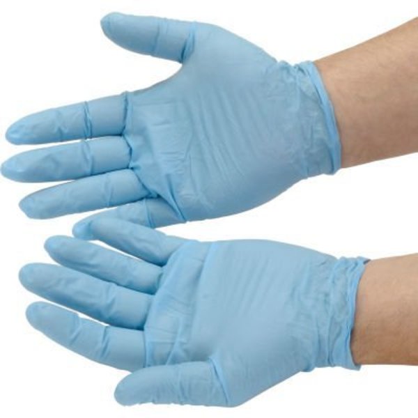 Seidman Associates Nitrile Disposable Gloves, Nitrile, Powdered, M, Blue GNDR-MD-1M